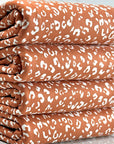 (DBP) TINY WHITE LEOPARD ON VINTAGE ORANGE