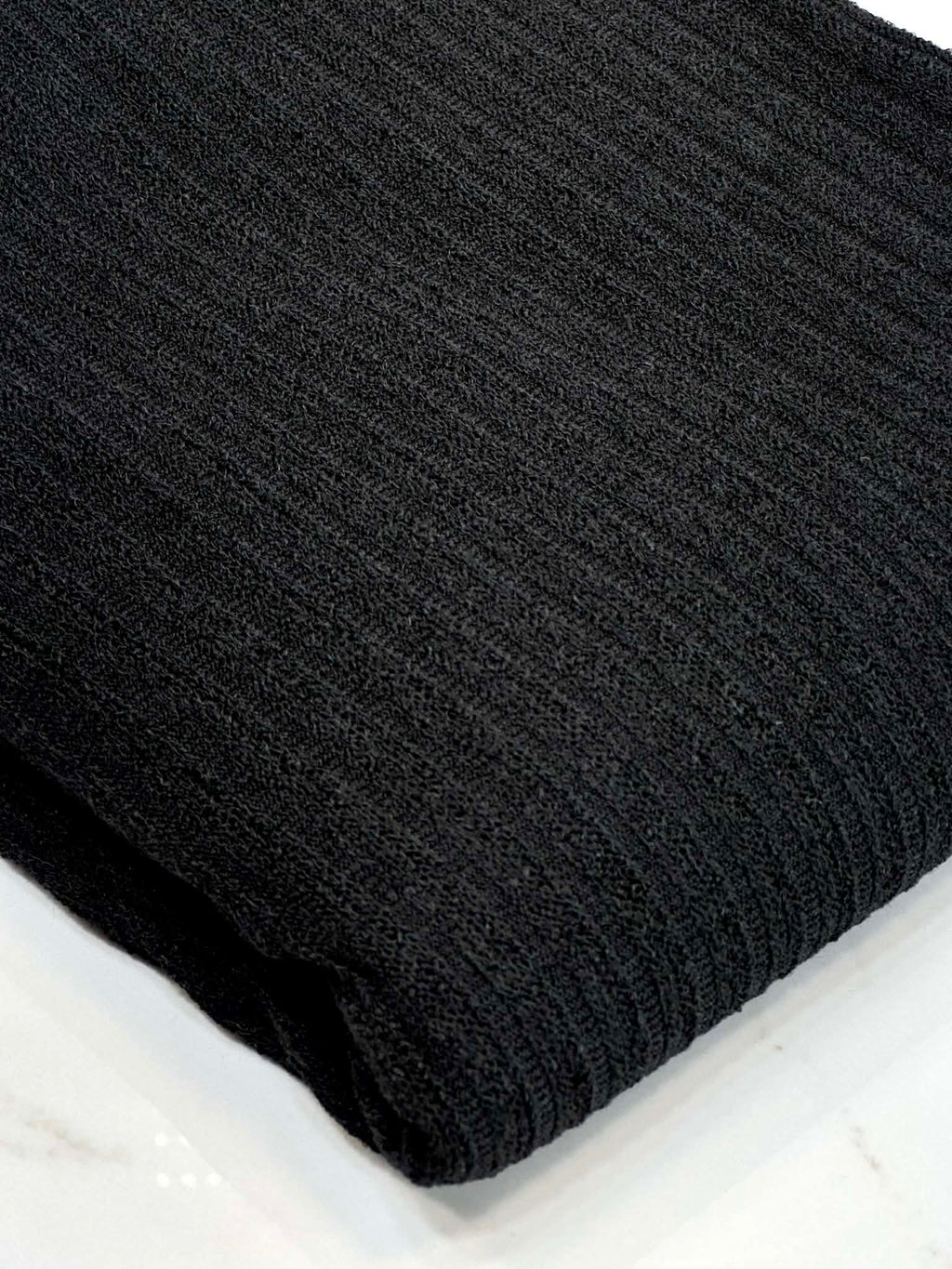 (WIDE SWEATER RIB) BLACK