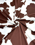 (DBP) BROWN COW PRINT ON OFF WHITE