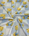 (4X2 YUMMY RIB) TEDDY BEARS, BABY BLUE POLKA DOTS AND STRIPES PATTERN