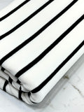 (BABY RIB) BLACK STRIPES ON OFF WHITE