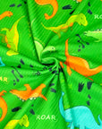 (YUMMY RIB) DINOSAURS ON GREEN