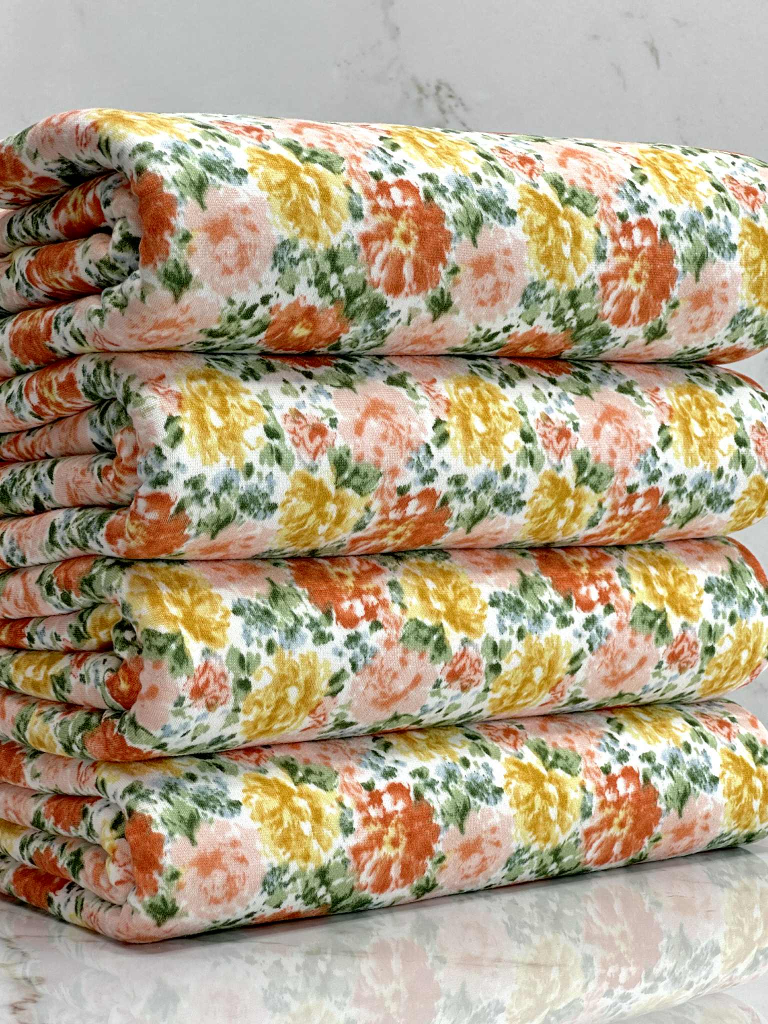 (DBP) YELLOW, BLUSH, AND RUST FLOWERS ON OFF WHITE (1)