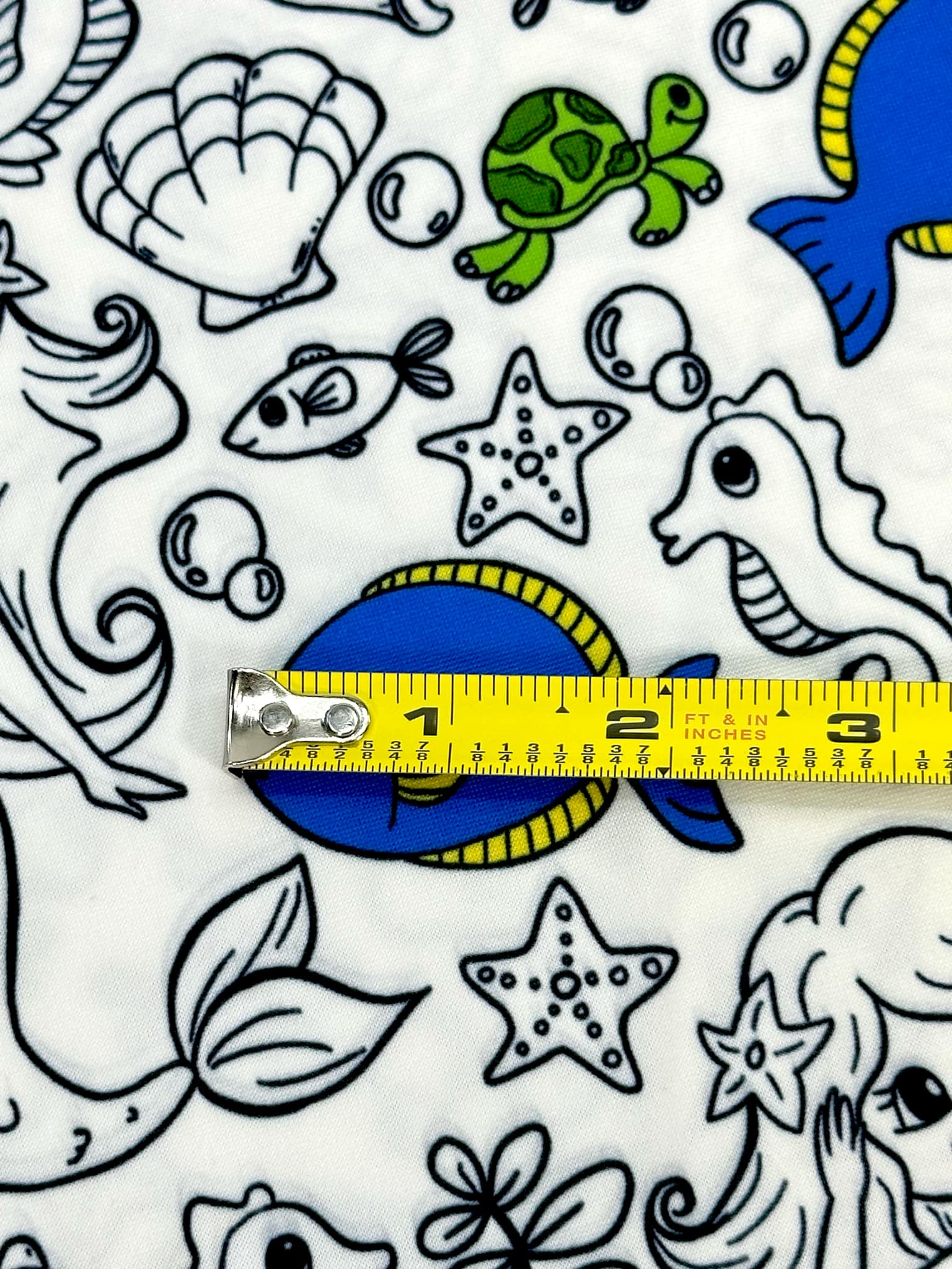 (DBP) MERMAID COLORING FABRIC