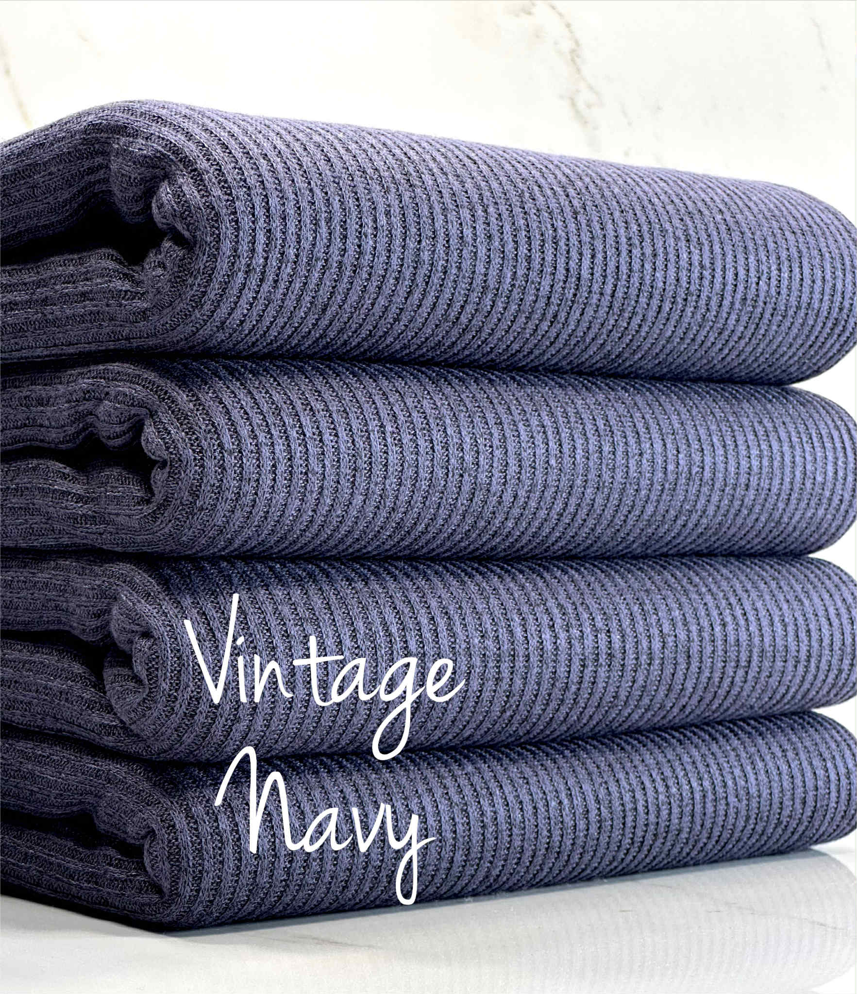 (CASHMERE SWEATER RIB) VINTAGE NAVY
