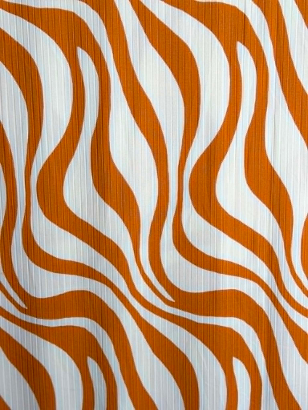(WIDE YUMMY RIB) SUNSET RUST ZEBRA ON CREAM