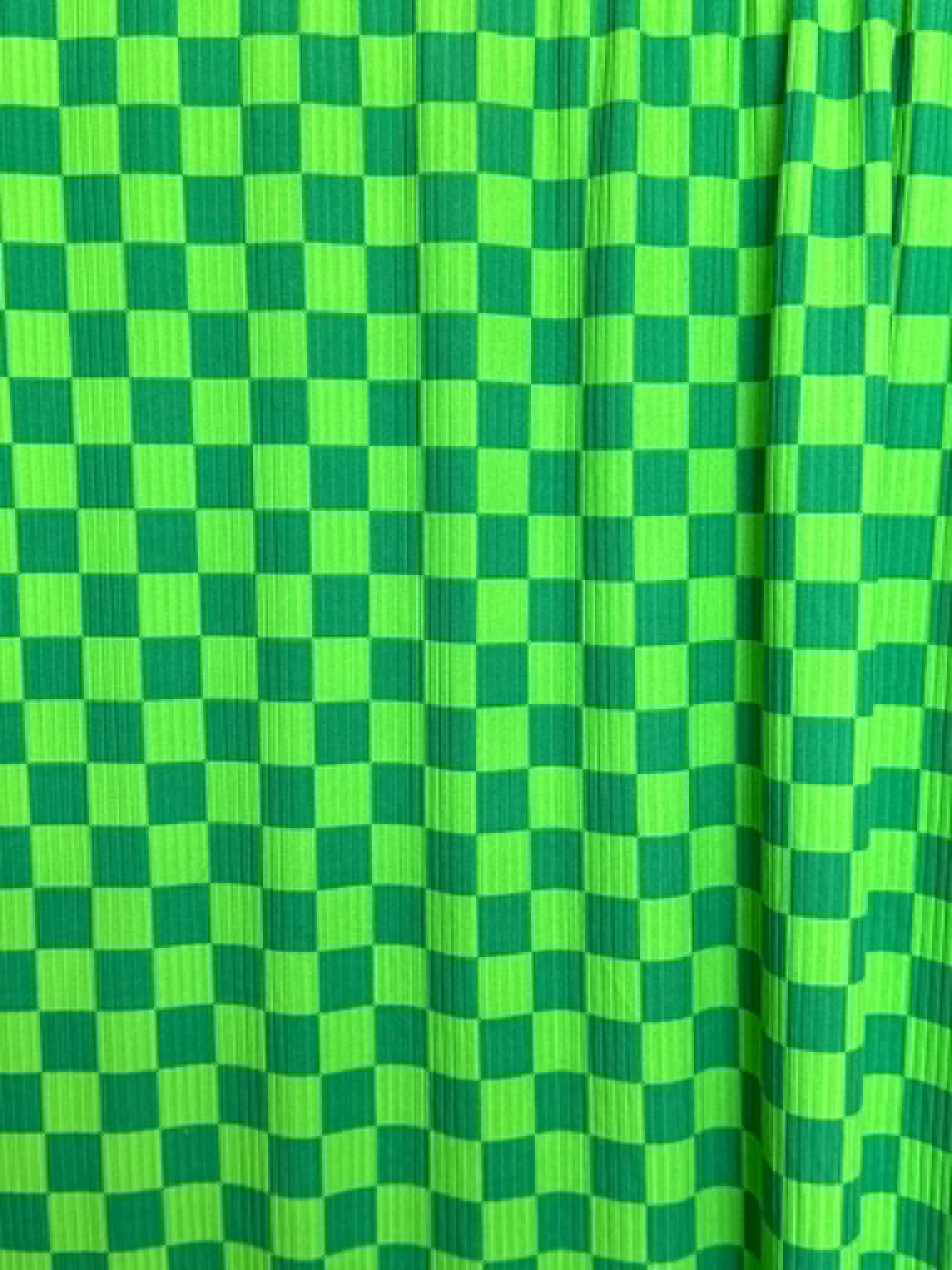 (4X2 YUMMY RIB) GREEN CHECKERED