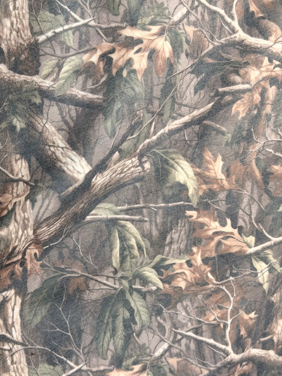 (FRENCH TERRY BRUSHED) VINTAGE WOODLAND  CAMOUFLAGE