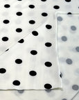 (ITY) BLACK POLKA DOTS ON OFF WHITE