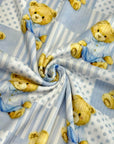 (4X2 YUMMY RIB) TEDDY BEARS, BABY BLUE POLKA DOTS AND STRIPES PATTERN