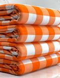 (KNIT) ORANGE AND OFF WHITE MEDIUM GINGHAM