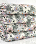 (4X2 RIB) SPIDERWEBS, FLOWERS, AND SPIDERS ON LIGHT CREAM