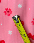 (2X2 YUMMY RIB) CHERRIES AND FLOWERS ON PINK