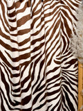 (MINKY) BROWN ZEBRA ON VANILLA