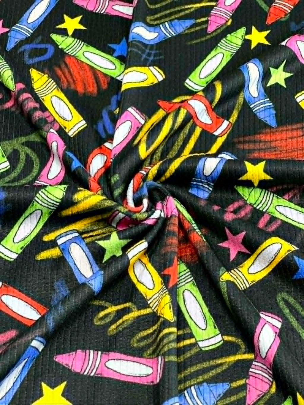 (4X2 YUMMY RIB) COLORFUL CRAYONS AND SCRIBBLES ON BLACK (1)
