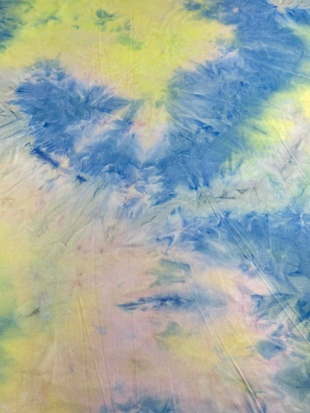 (DBP) YELLOW, BLUE AND SOFT PINK TIE DYE