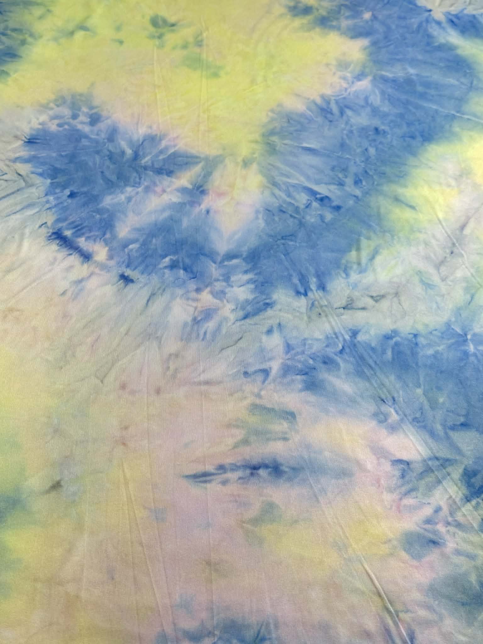(DBP) YELLOW, BLUE AND SOFT PINK TIE DYE