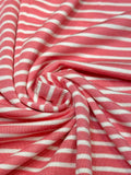 (JERSEY) OFF WHITE STRIPES ON CORAL