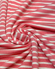 (JERSEY) OFF WHITE STRIPES ON CORAL
