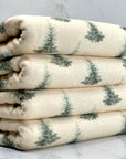 (BRUSHED SWEATER KNIT) PINE TREES ON CREAM