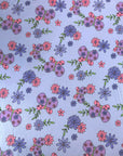 (YUMMY RIB) BUTTERFLIES AND FLOWERS ON POWDER PURPLE