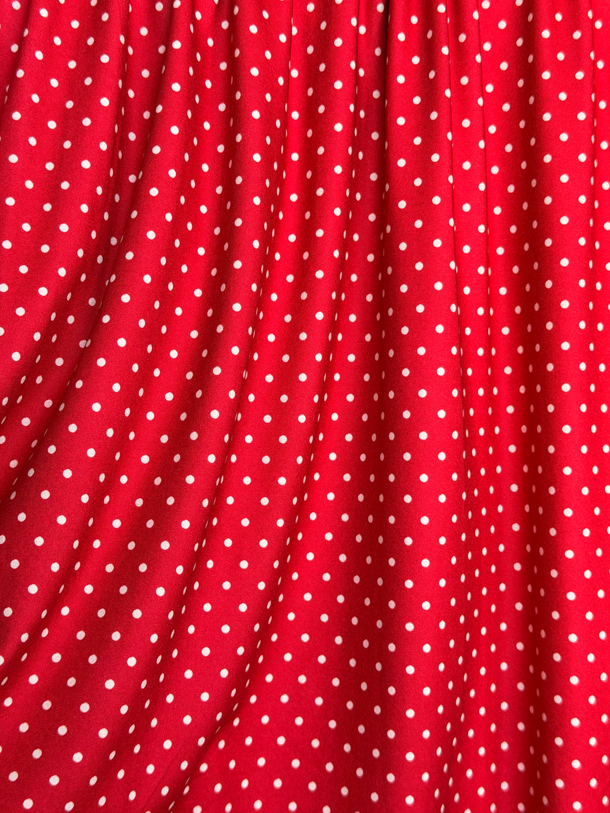 (DBP) TINY WHITE POLKA DOTS ON RED