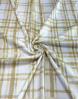 (4X2 YUMMY RIB) SAND AND OFF WHITE PLAID