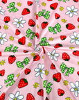 (DBP) STRAWBERRIES AND KELLY GREEN CHECKERED BOW