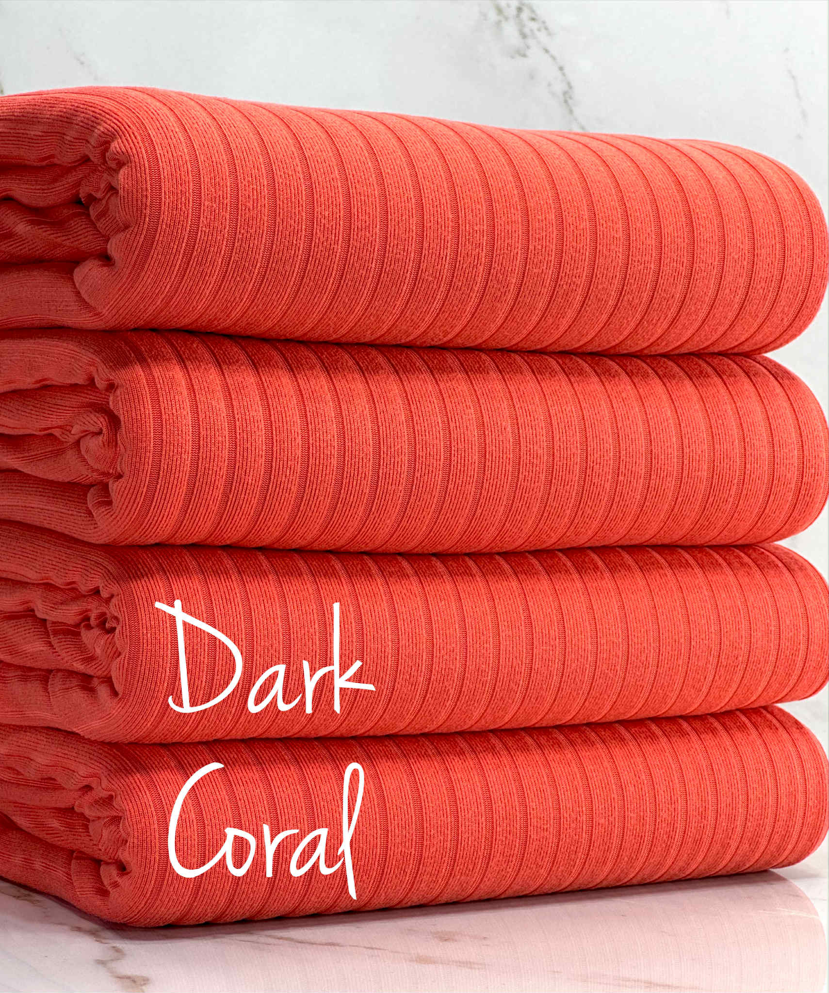 z.(8X2 RIB) DARK CORAL