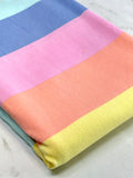 (OAKLEY) YELLOW, PEACH, PINK, BLUE AND AQUA STRIPES