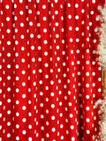 (DBP) OFF WHITE POLKA DOTS ON NEW RED