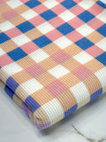 (THERMAL) LILAC, BLUE, PINK, PEACH AND OFF WHITE CHECKERED