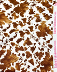 (4X2 YUMMY RIB) SMALL BROWN COW FUR PRINT ON OFF WHITE