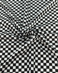 (RAYON MODAL) TINY BLACK AND GRAY CHECKERED