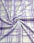(4X2 YUMMY RIB) LAVENDER PLAID ON LILAC