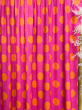 (4X2 YUMMY RIB) ORANGE POLKA DOTS ON PINK