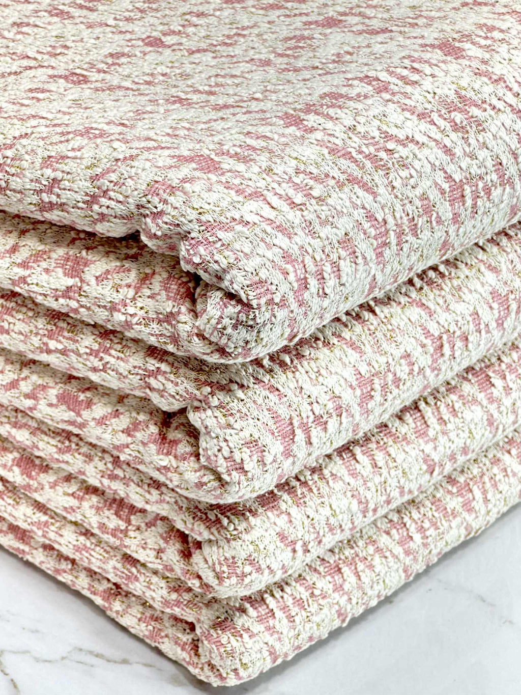 (DOUBLE KNIT) PINK AND IVORY PATTERN(1)