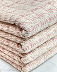 (DOUBLE KNIT) PINK AND IVORY PATTERN