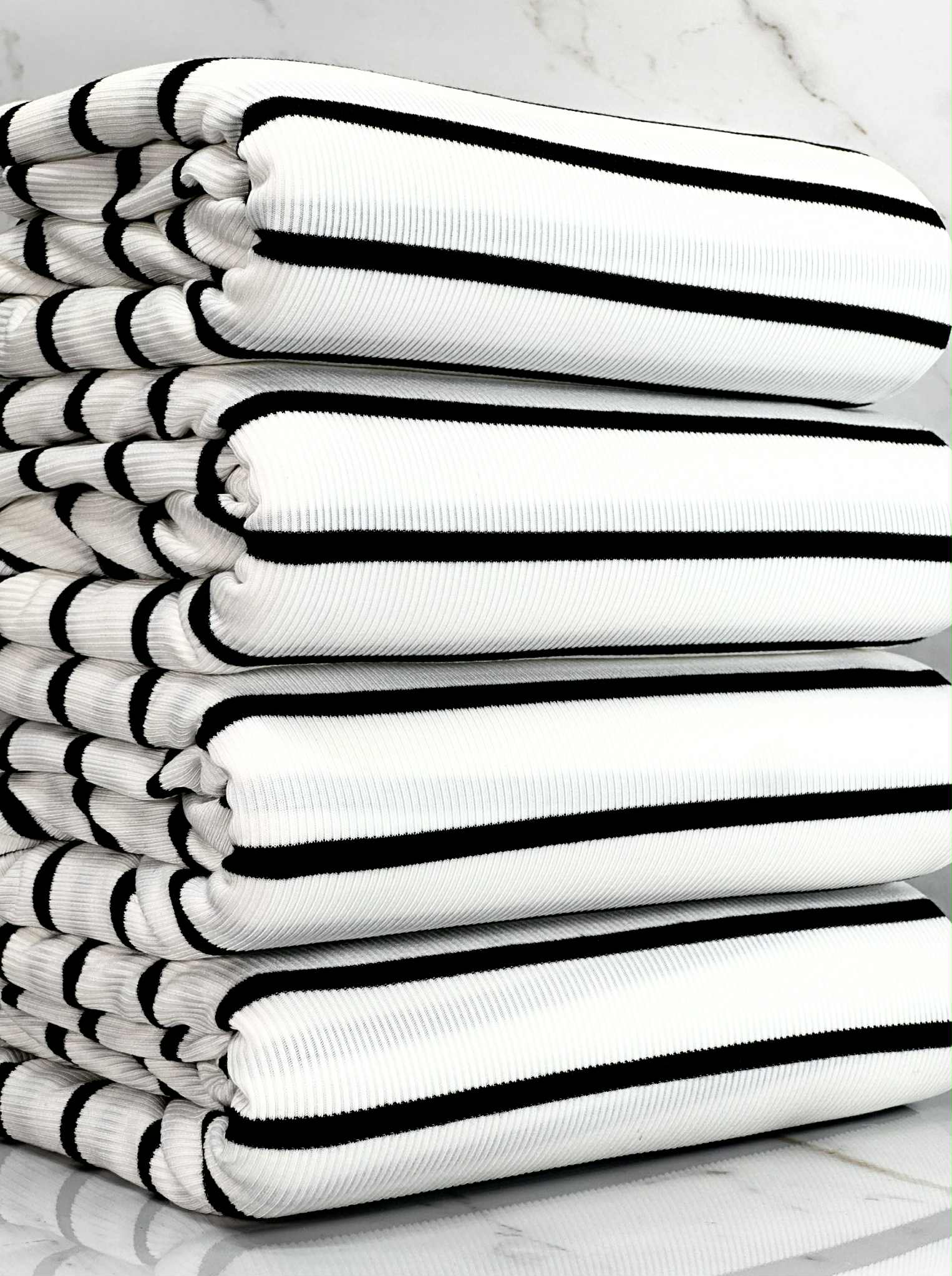 (2X2 YUMMY RIB) BLACK STRIPES ON OFF WHITE (2)