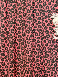 (URBAN RIB) BLACK LEOPARD ON RED
