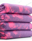 (FRENCH TERRY) HOT PINK AND PURPLE TIE DYE