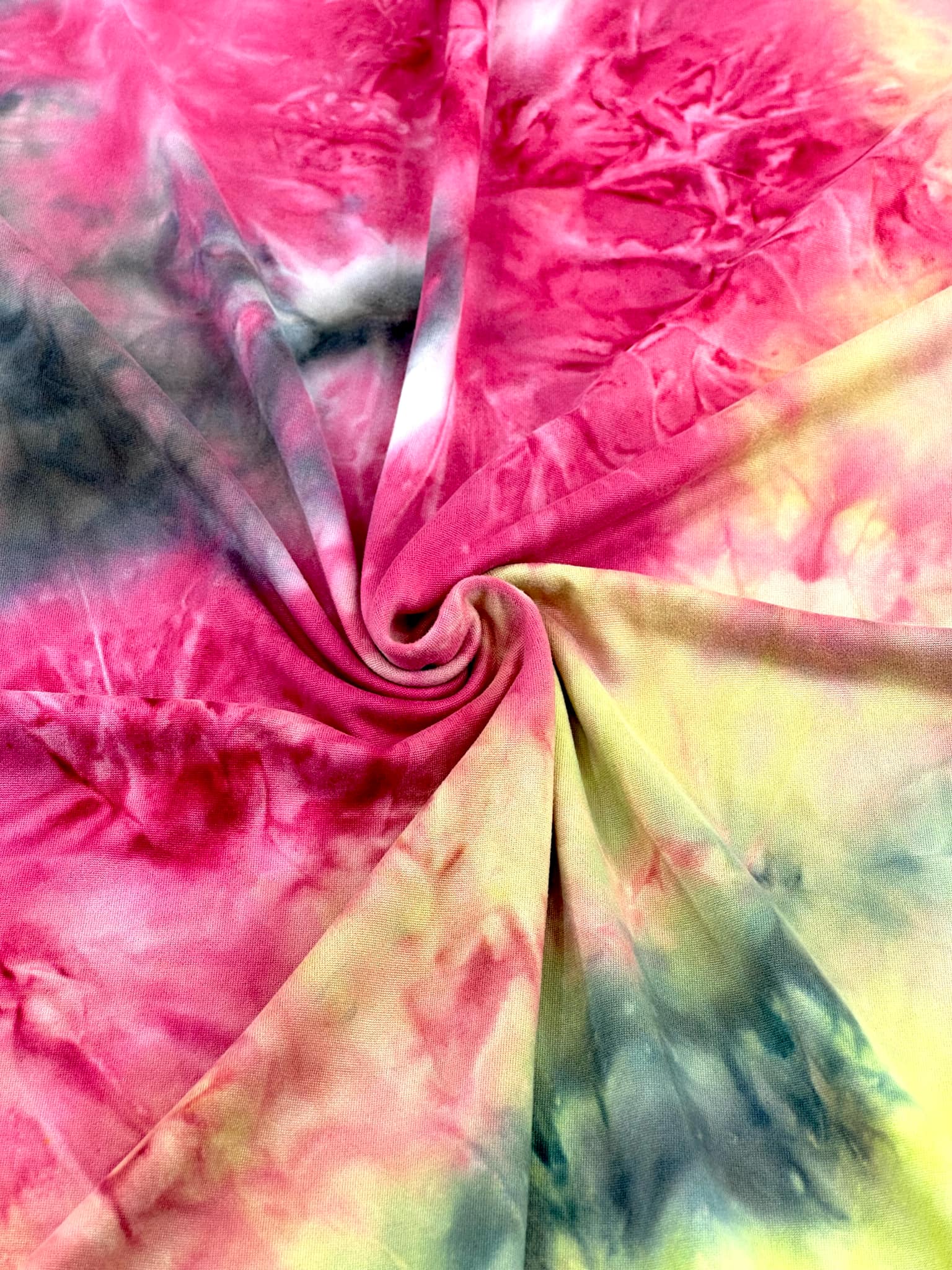(DBP) FUCHSIA, BLACK, AND YELLOW TIE DYE