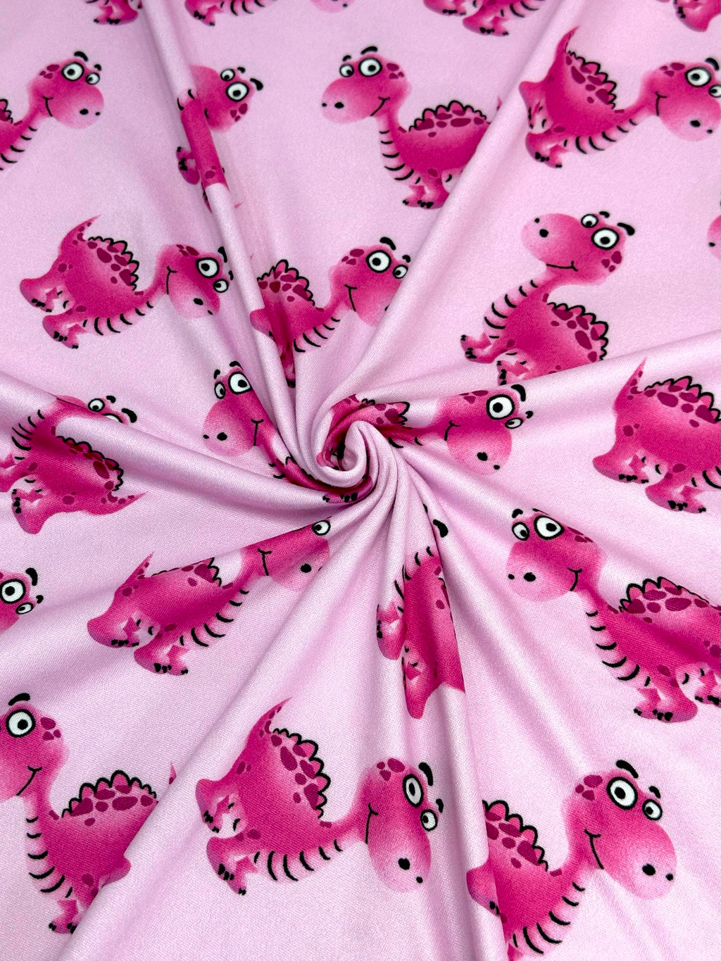 (DBP) FUSCHIA DINO'S ON LIGHT PINK