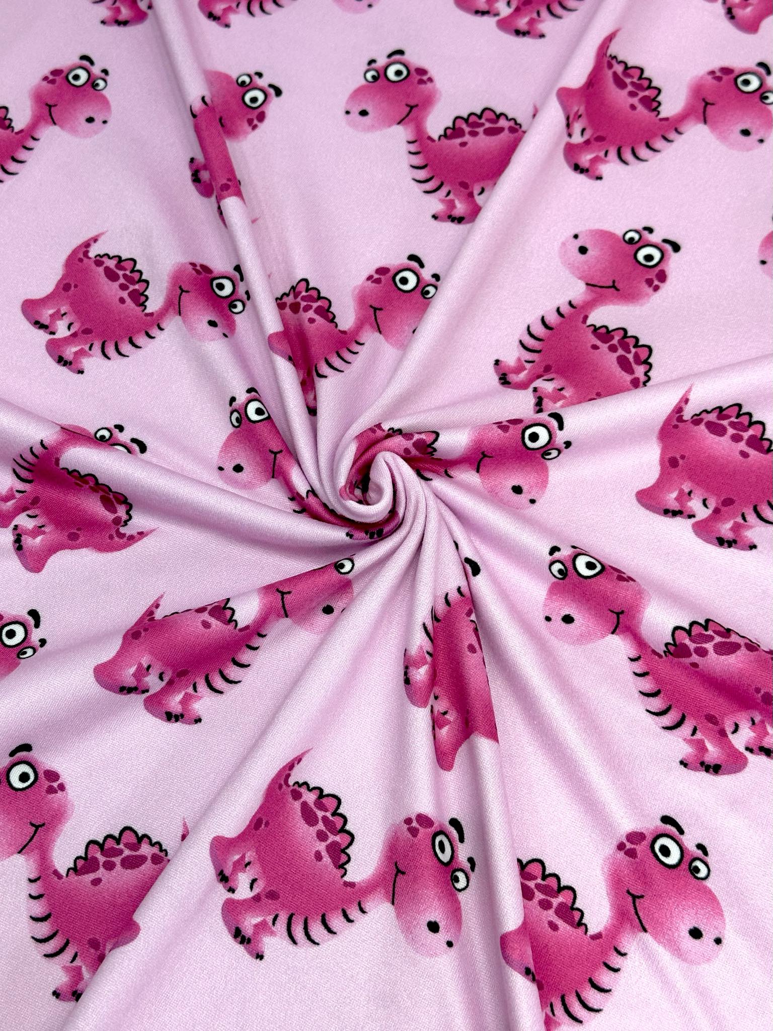 (DBP) FUSCHIA DINO'S ON LIGHT PINK