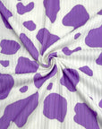 (YUMMY RIB) LAVENDER COW PRINT ON OFF WHITE