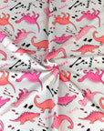 (FRENCH TERRY) DINOSAURS ON LIGHT PINK