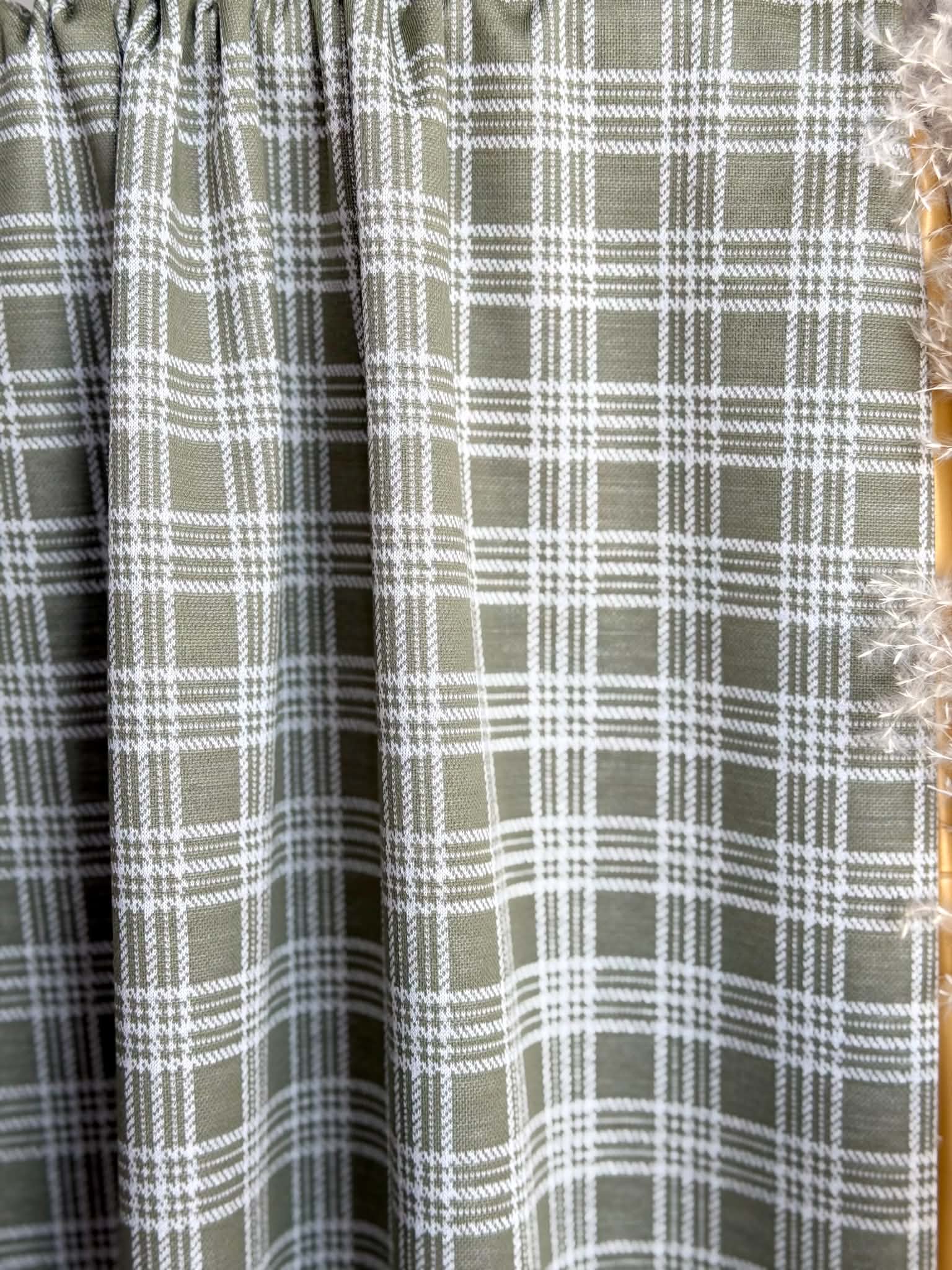 (DOUBLE KNIT) EVERGREEN PLAID