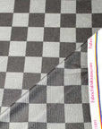 (4X2 RIB) MEDIUM CHARCOAL AND BLACK CHECKERED