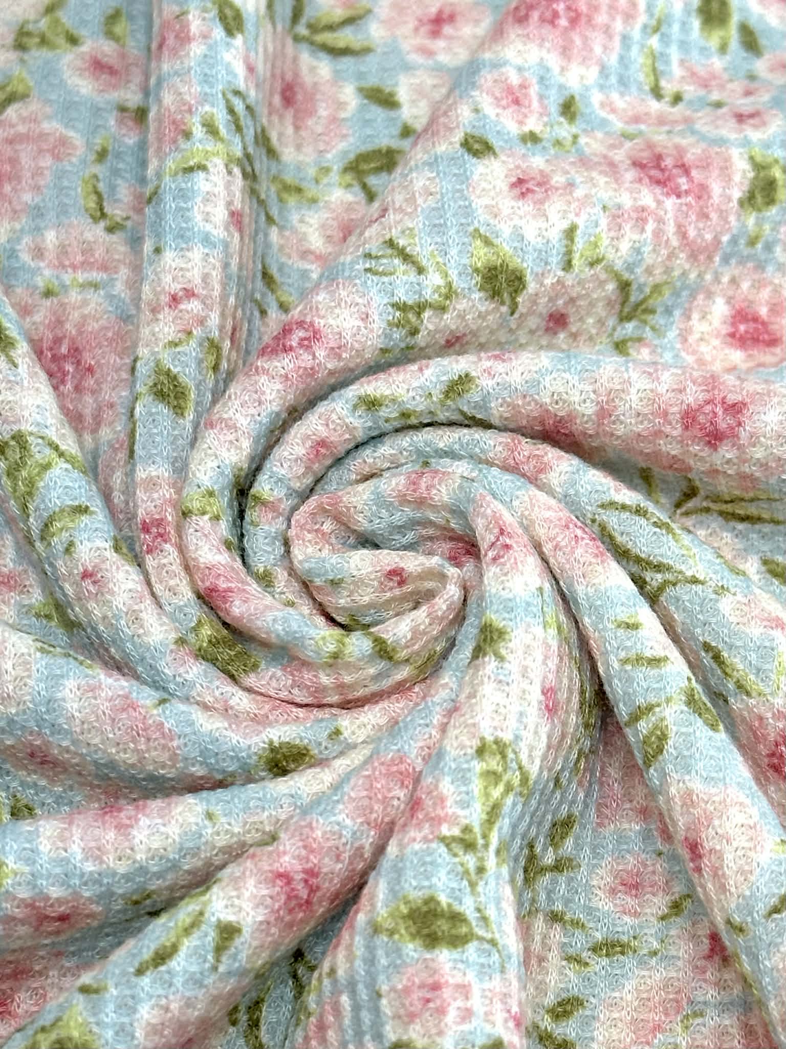 (THERMAL) TINY PINK FLOWERS ON SKY BLUE(4)