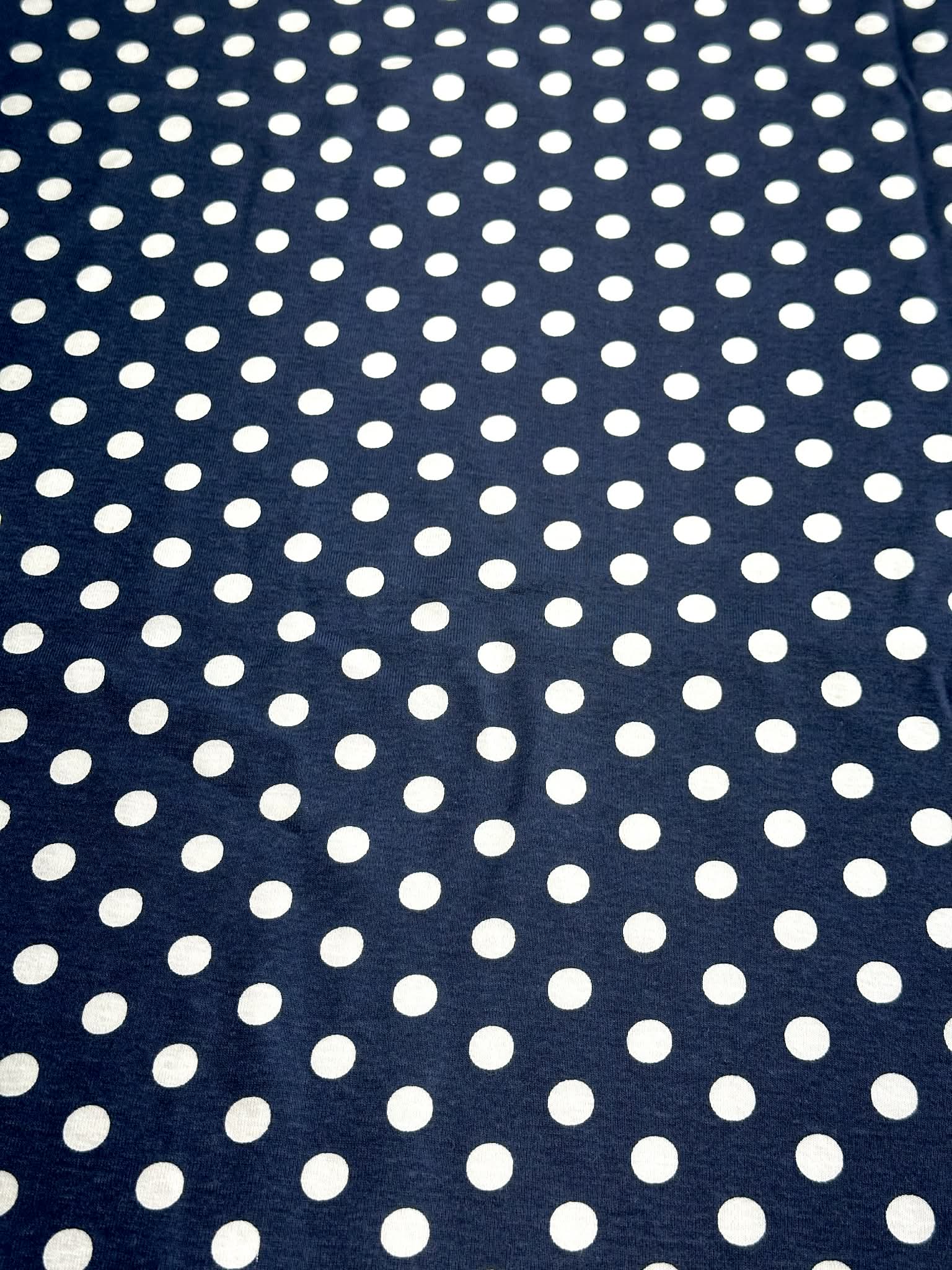 (COTTON SPANDEX) OFF WHITE POLKA DOTS ON NAVY(5)